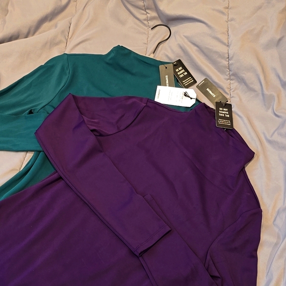 SET Express Body Contour Mock Neck Bodysuits - Picture 4 of 4